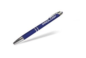 Перейти к просмотру продукта Ручка soft-touch брендированная - PROLOGY металлическая, синяя